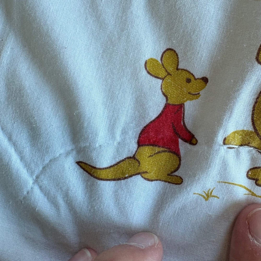 Vintage Sears Winnie the Pooh Baby Toddler Quilt Comforter 40"x49" Pooh Hunny - Picture 6 of 9